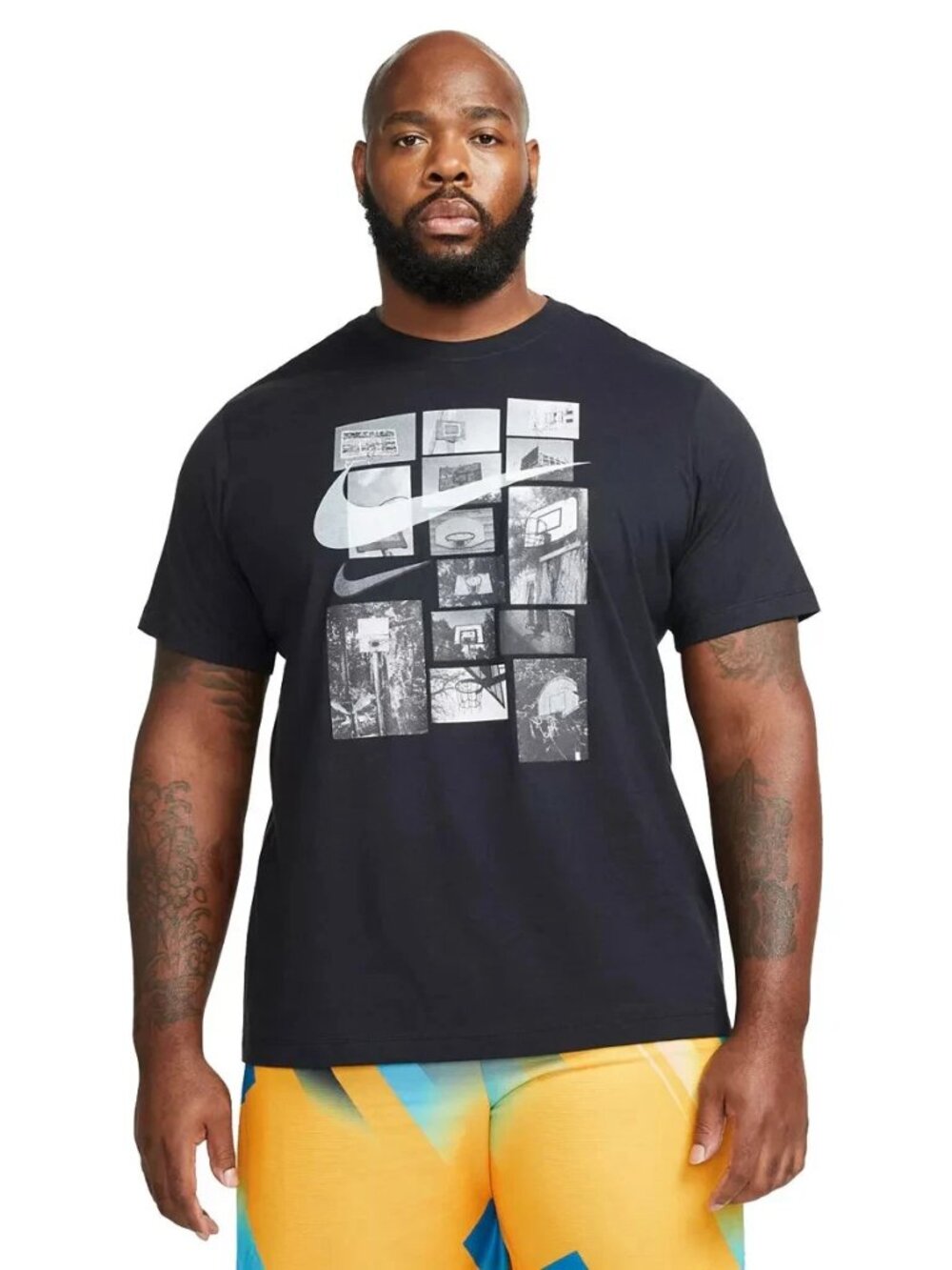 Nike Men's One City Basketball Short Sleeve CrewneckTee Black/Grey Size M